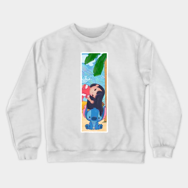 Ohana means family Crewneck Sweatshirt by Giullia - Yeppeunyeppeun Art